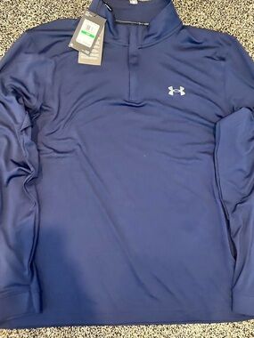 Under Armour Men’s Navy Quarter-Zip Performance Shirt - Golf (L)